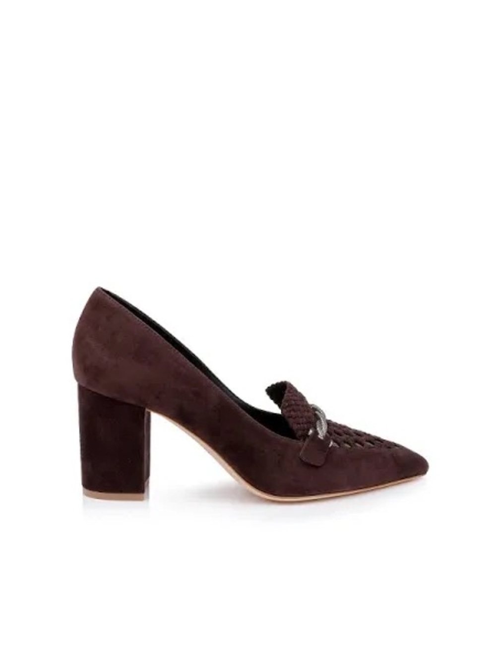 L'AGENCE Eleonore Suede Block Heel Pump Size 10